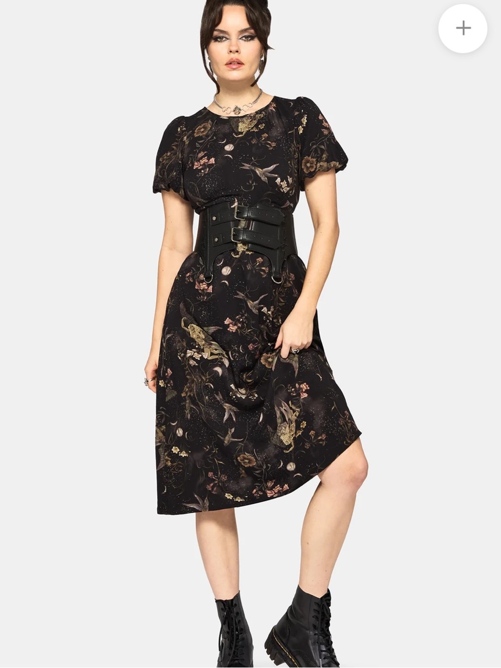 NWT Disturbia Harpyiai Puff Sleeve Midi Dress
